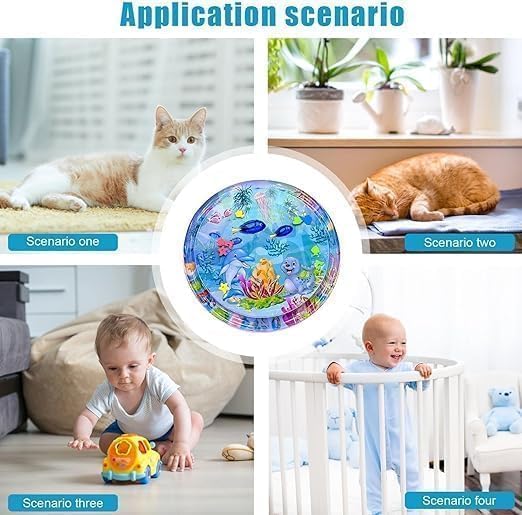 Interactive Water Play Mat for Cats & Dogs | Ocean-Theme Sensory Cooling Mat - feature view 7