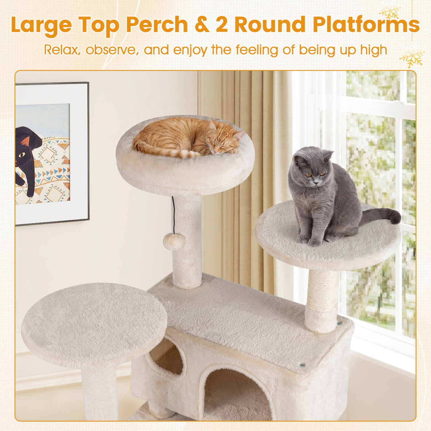 52 Inch Tall Cat Tree Tower for Indoor Cats - view 6