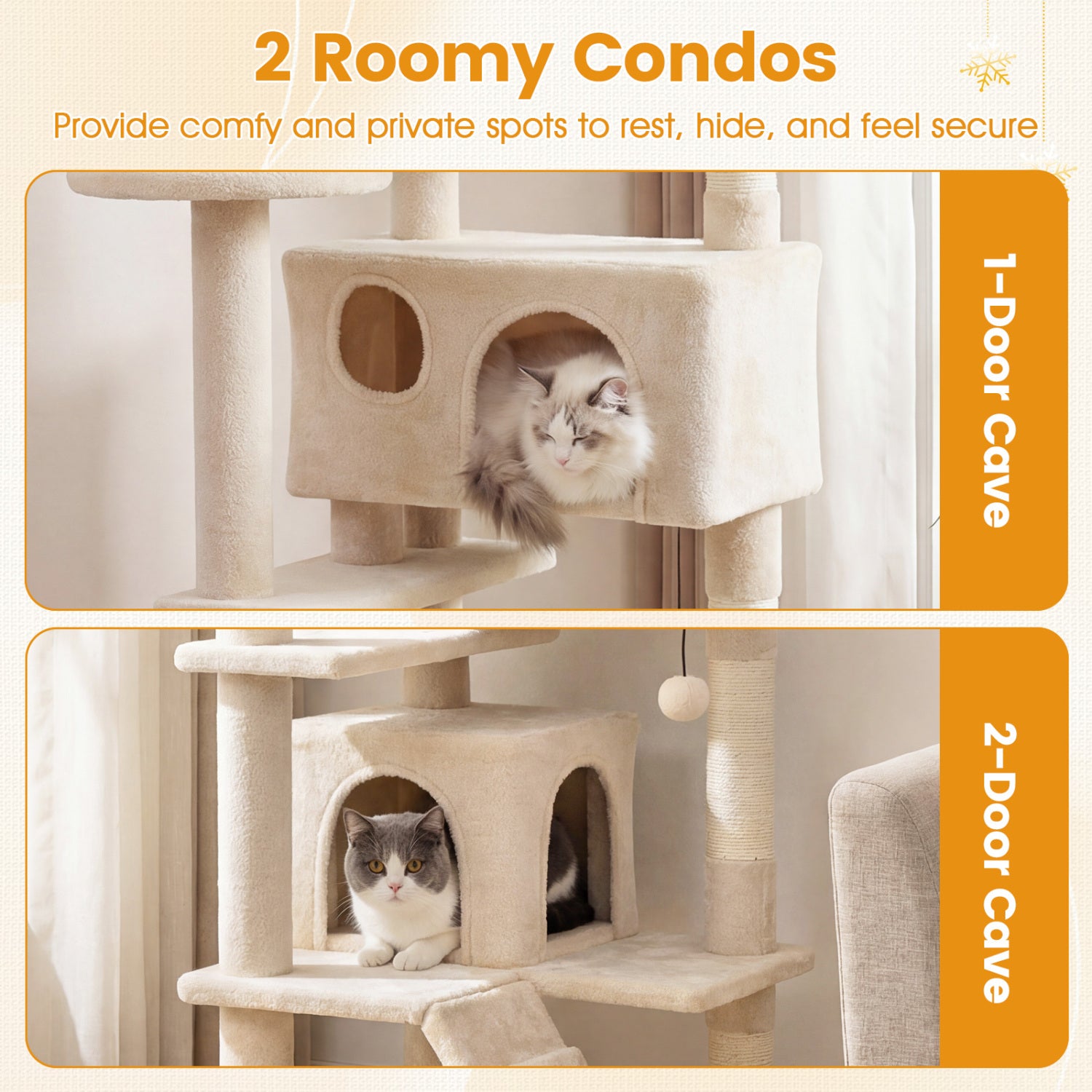 52 Inch Tall Cat Tree Tower for Indoor Cats - view 7