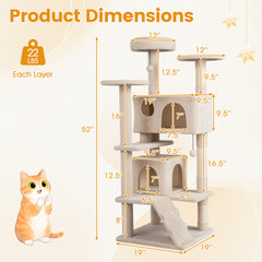 52 Inch Tall Cat Tree Tower for Indoor Cats - view 4