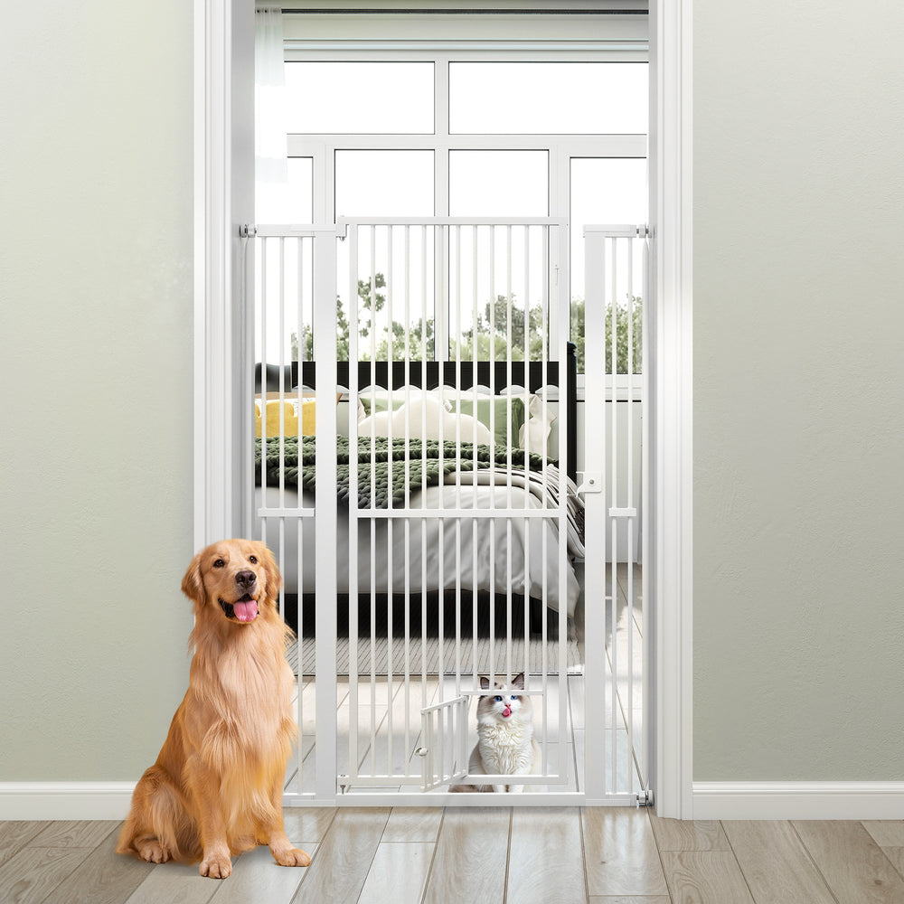 59" Extra Tall Pet Gate Heavy-Duty Metal Cat Gate with Wide Opening - view 2