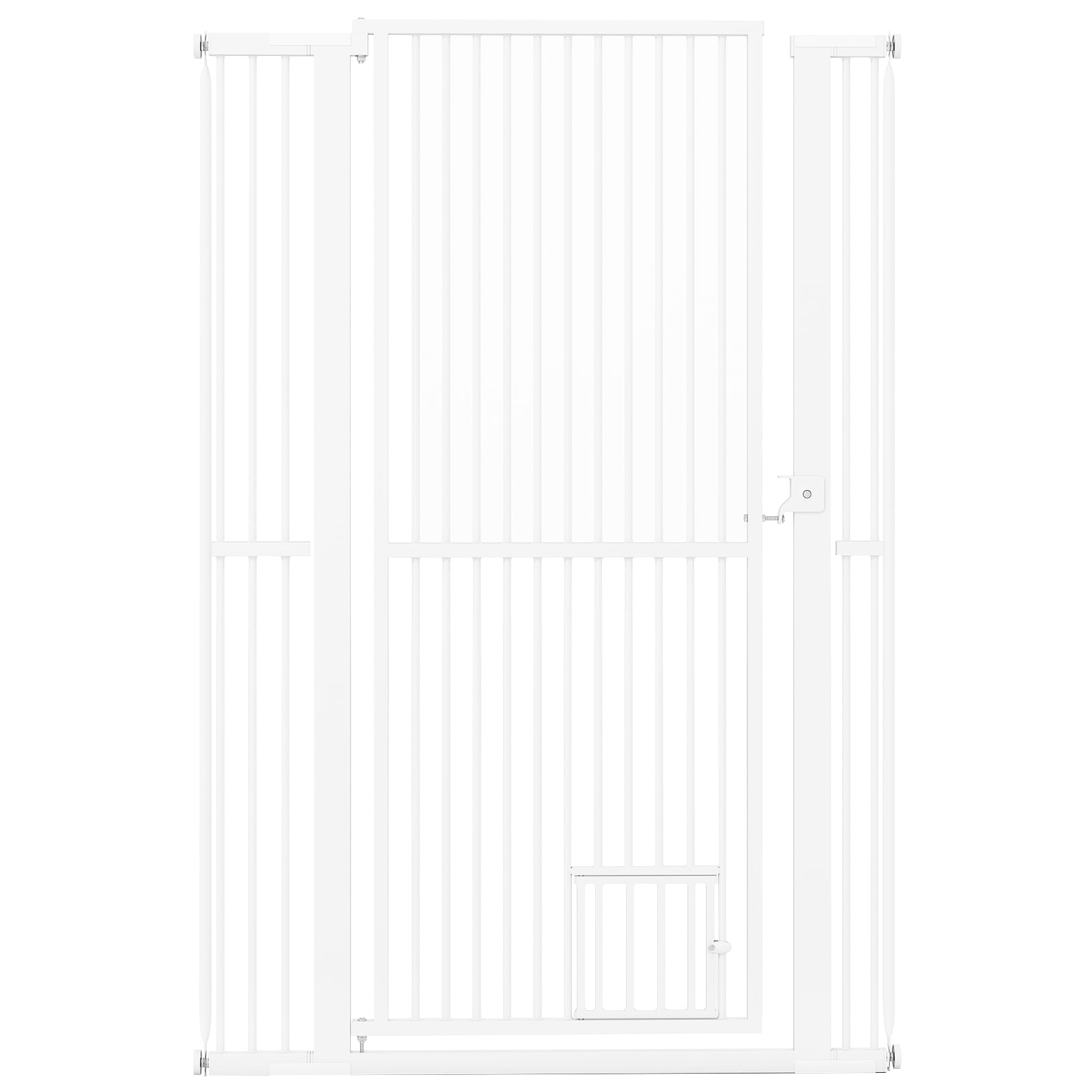 59" Extra Tall Pet Gate Heavy-Duty Metal Cat Gate with Wide Opening