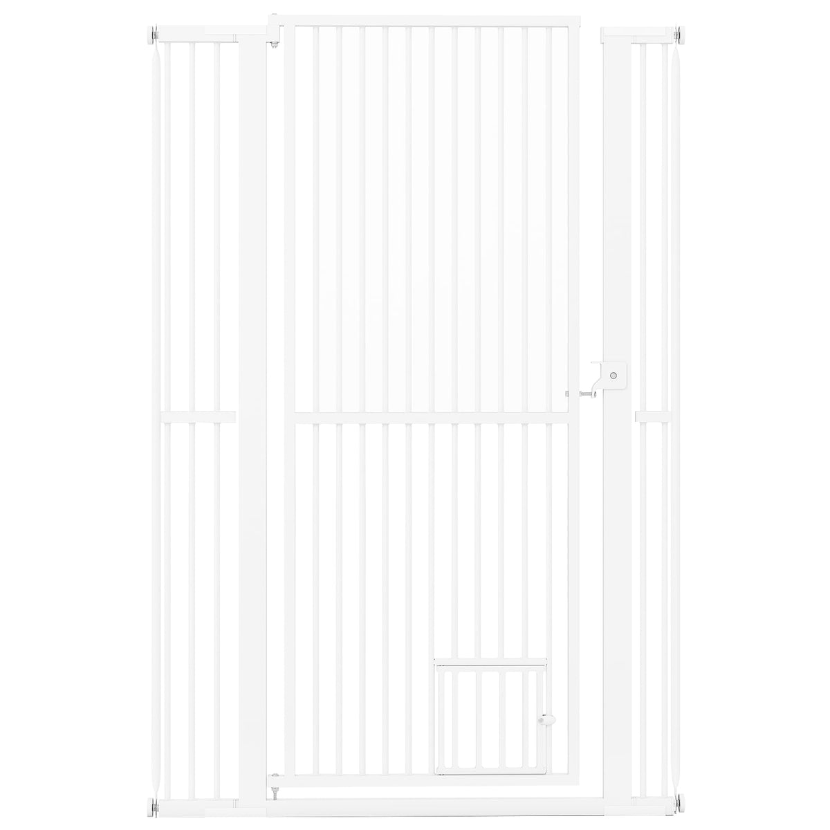 59" Extra Tall Pet Gate Heavy-Duty Metal Cat Gate with Wide Opening