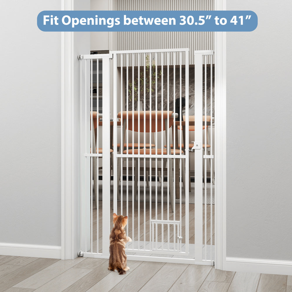 59" Extra Tall Pet Gate Heavy-Duty Metal Cat Gate with Wide Opening - view 5