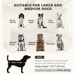 Elevated Dog Sofa Bed, Cat Couch with Cushion, Washable Cover, Wooden Legs - view 3