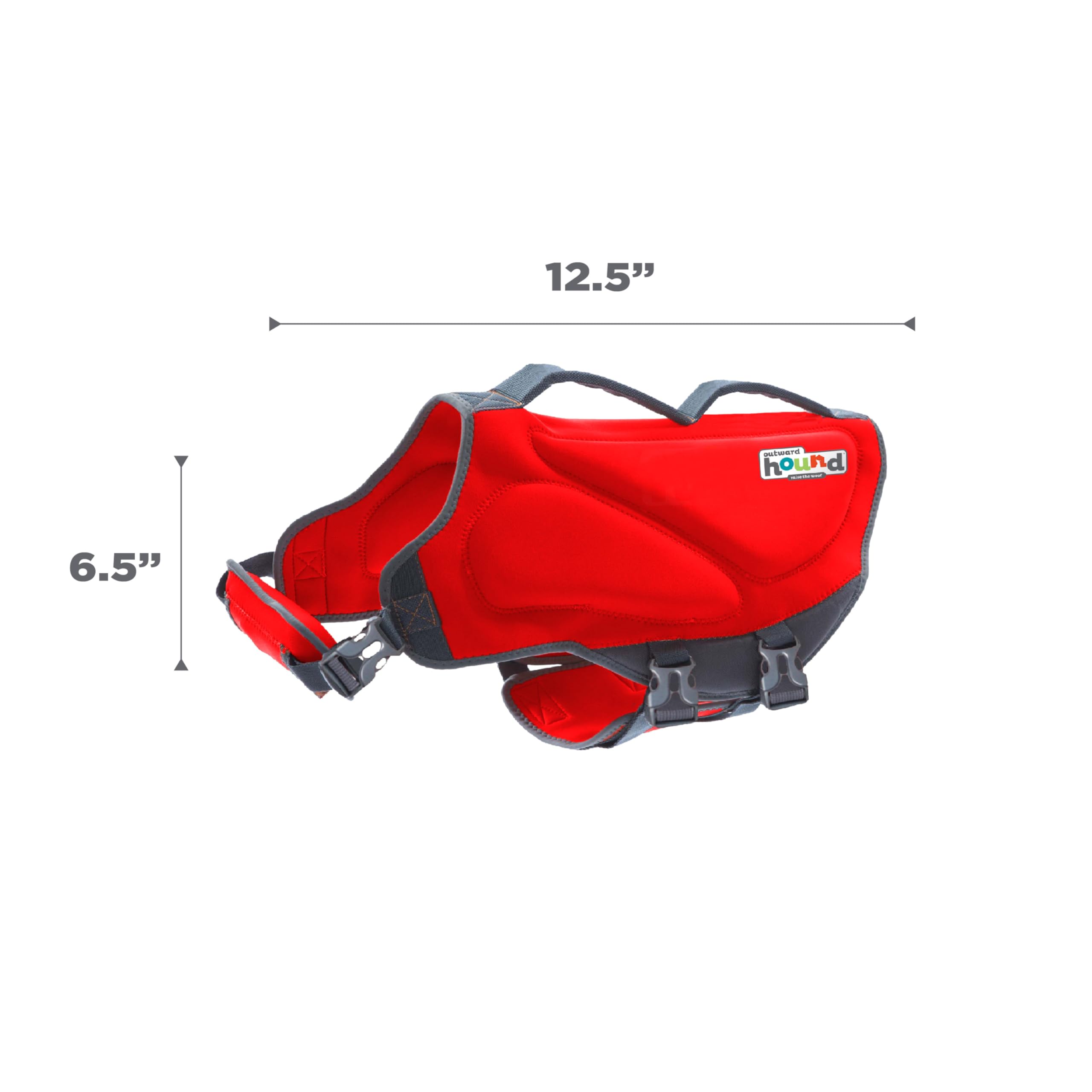 Outward Hound Granby Splash Orange Dog Life Jacket (Large) | Ripstop Vest - feature view 36