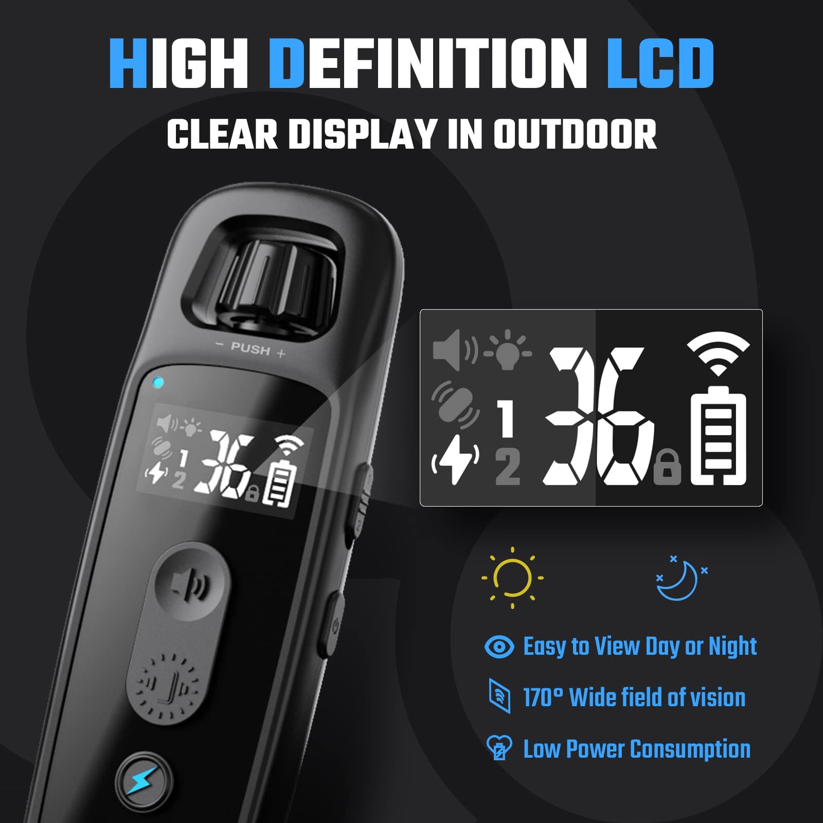 ABBIDOT 3300 ft Dog Training Collar | 5 Modes, 88 Levels, IPX7 - feature view 39