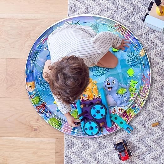 Interactive Water Play Mat for Cats & Dogs | Ocean-Theme Sensory Cooling Mat - alternate view