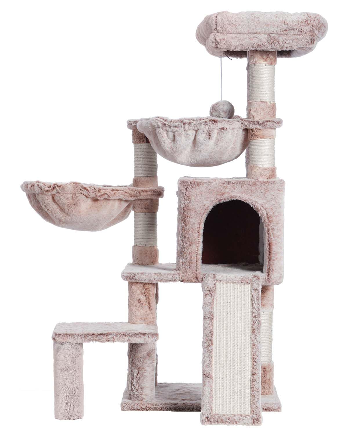 Gitelsnour Cat Tree with Condo, 2 Baskets, Hammock & Scratching Posts - feature view 11