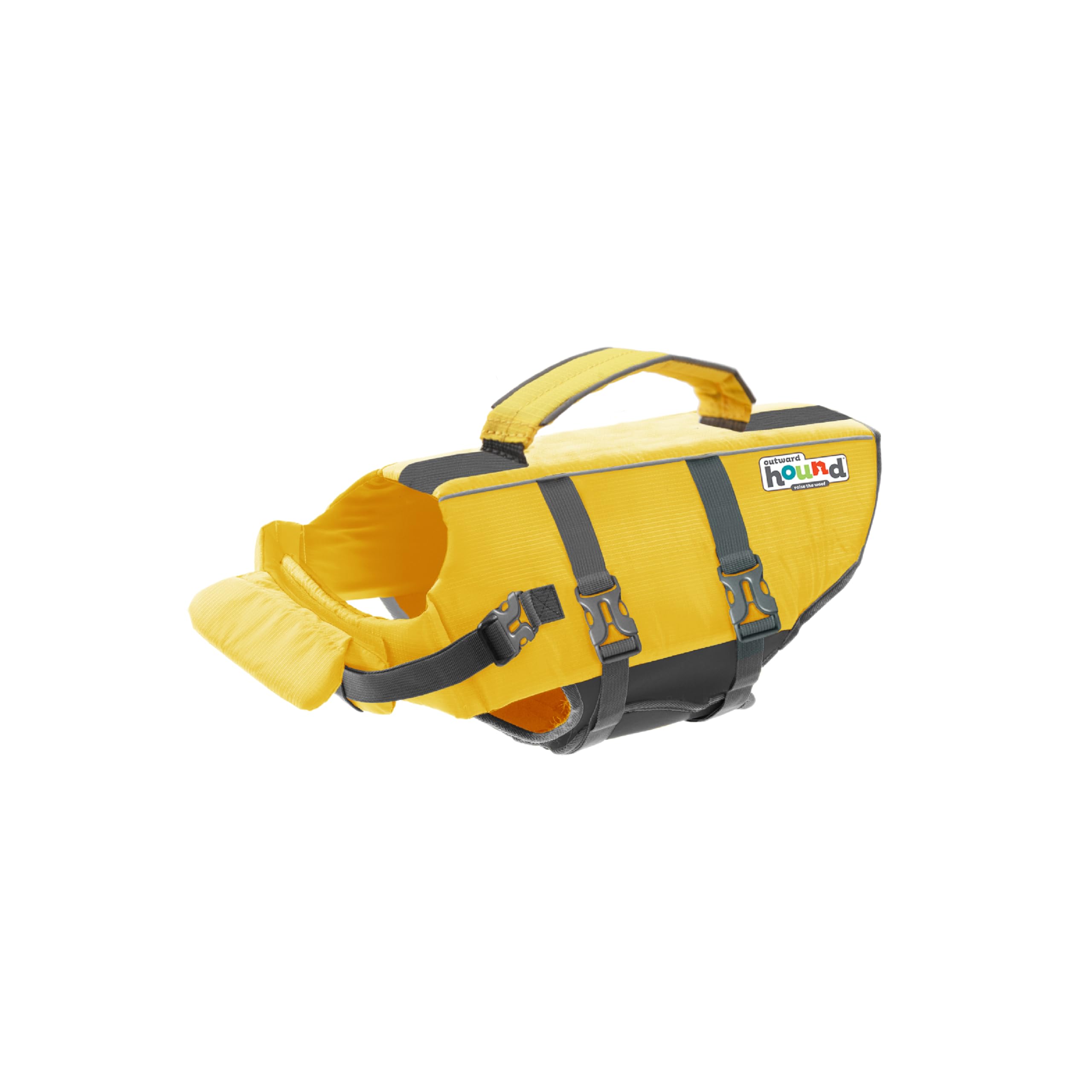 Outward Hound Granby Splash Orange Dog Life Jacket (Large) | Ripstop Vest - Small (Chest Girth: 16"-20") / Yellow