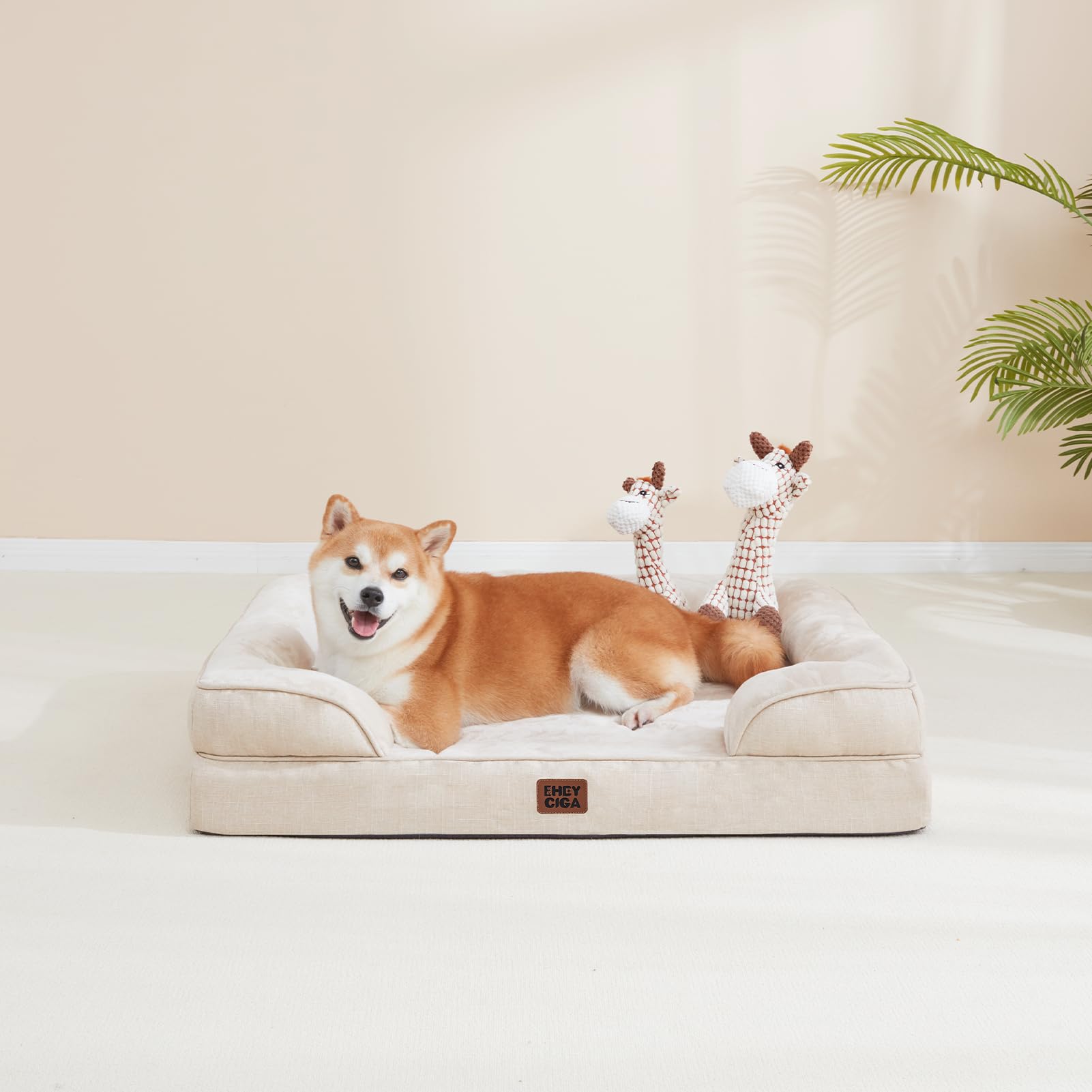 EHEYCIGA Memory Foam XL Orthopedic Dog Bed | Bolster Sides, Waterproof - view 93