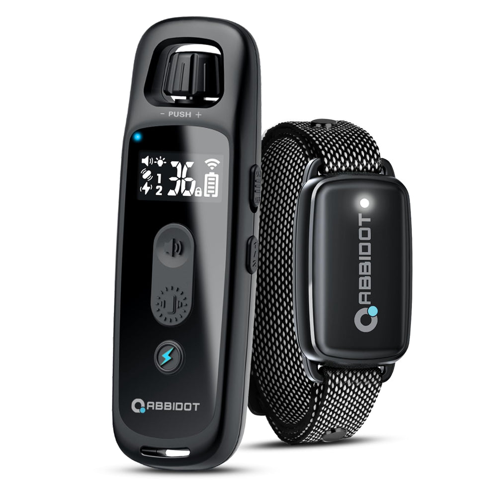 ABBIDOT 3300 ft Dog Training Collar | 5 Modes, 88 Levels, IPX7 - 1 Collar / Black