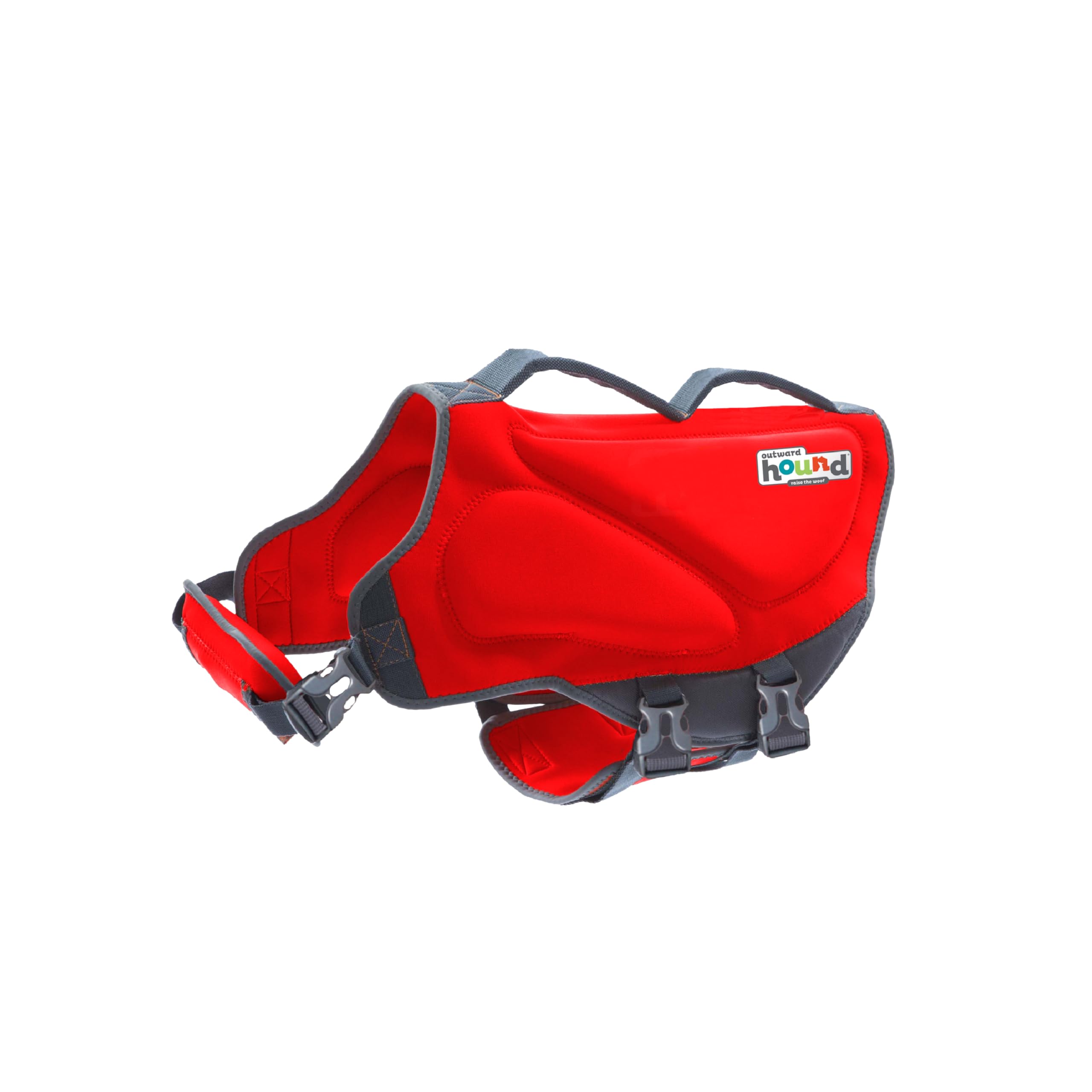 Outward Hound Granby Splash Orange Dog Life Jacket (Large) | Ripstop Vest - Large (Chest Girth: 28"-32") / Red