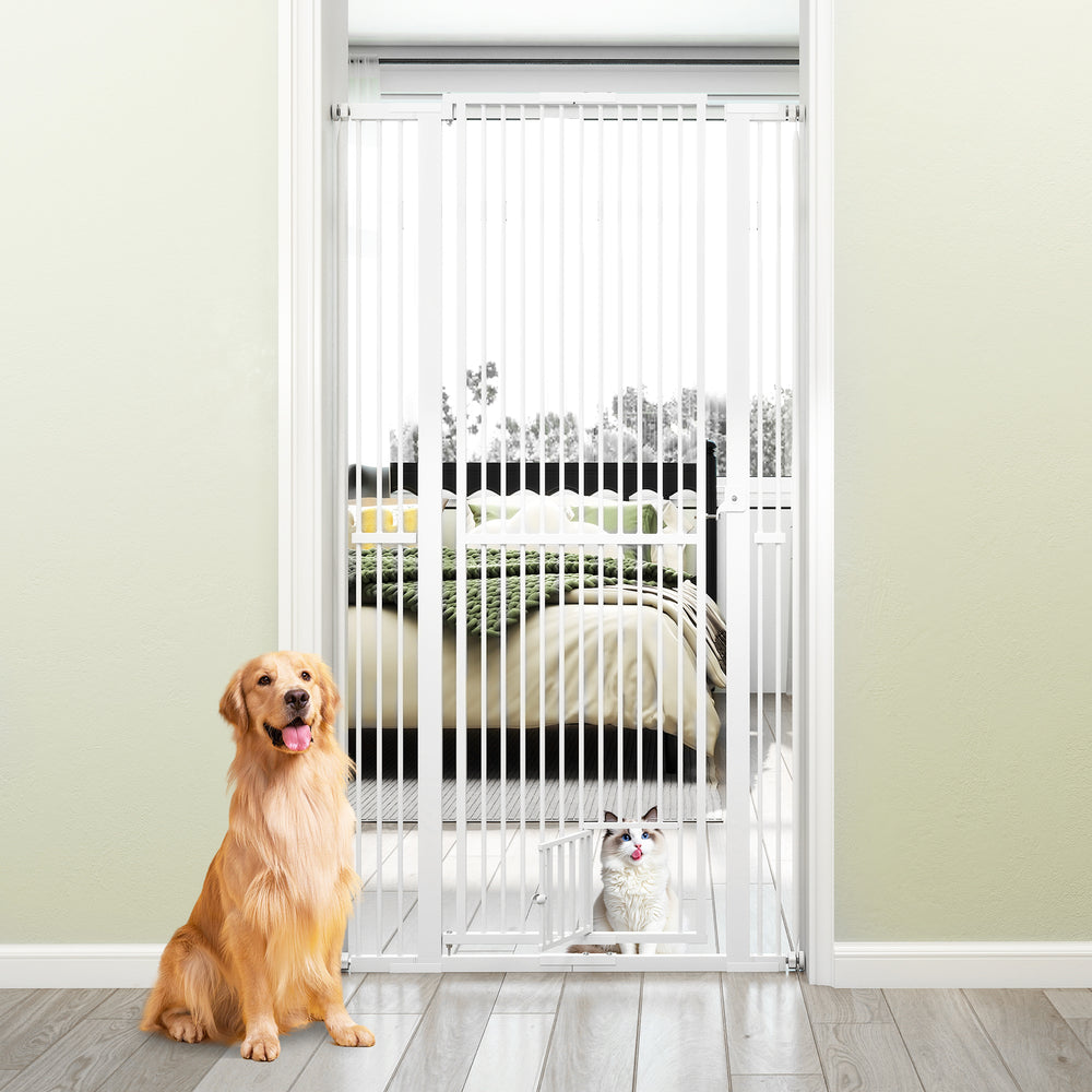 67.5" Extra Tall Pet Gate Heavy-Duty Metal Cat Gate with 30.5"-41" Wide Opening - view 2