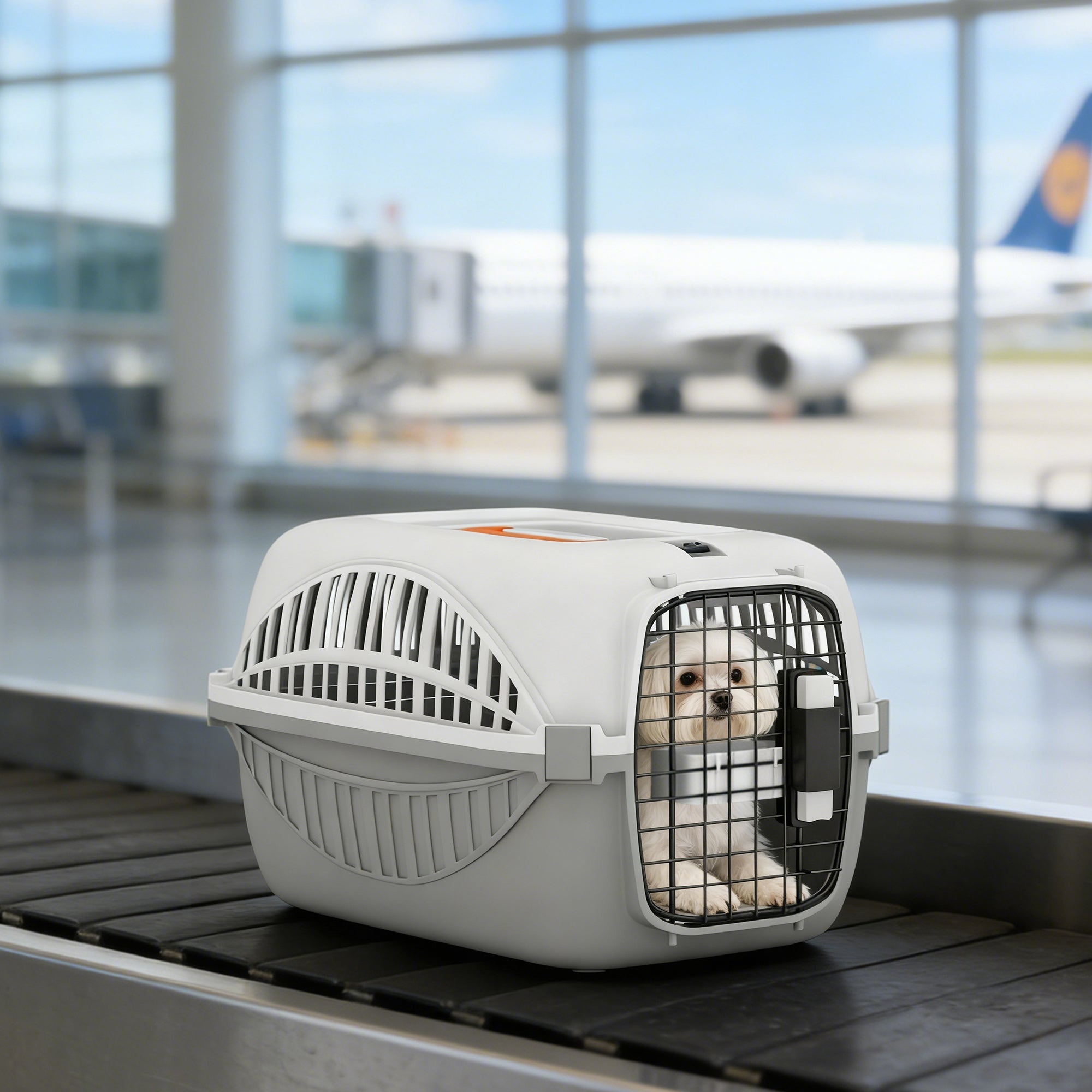 Airline Approved Pet Carrier for Mini Dogs and Cats with Steel Wire Door, Water - view 7