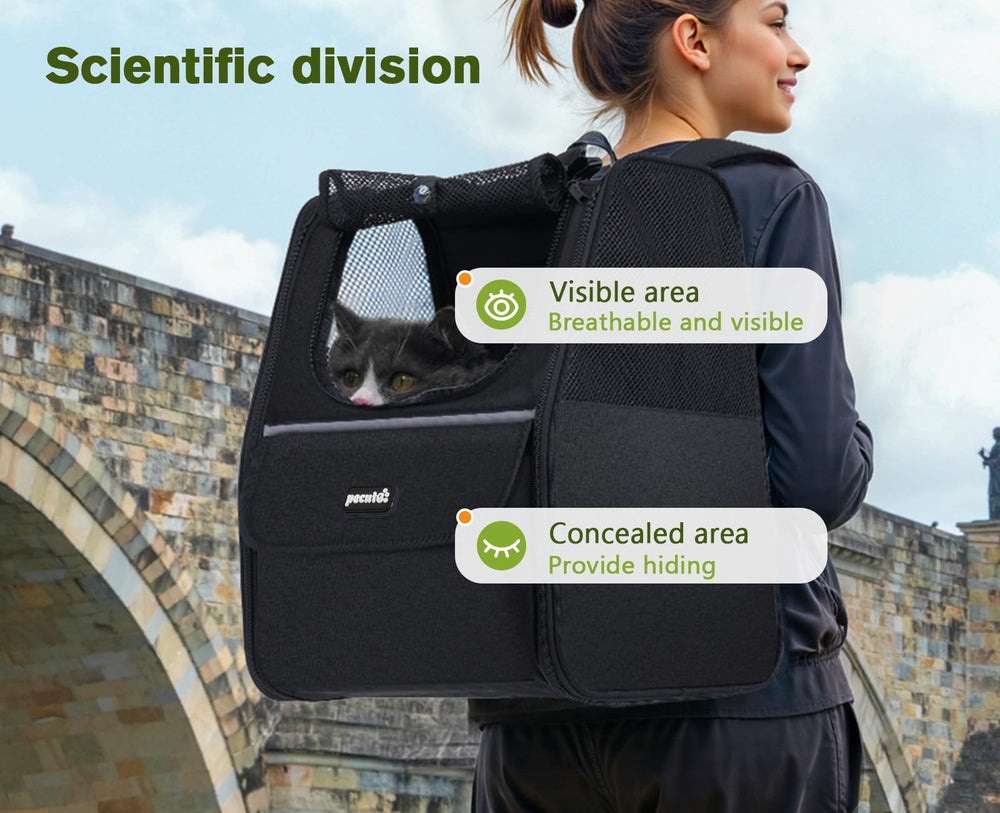 Pecute Cat Backpack Carrier | Ventilated Pet Backpack for Cats & Small Dogs - feature view 16