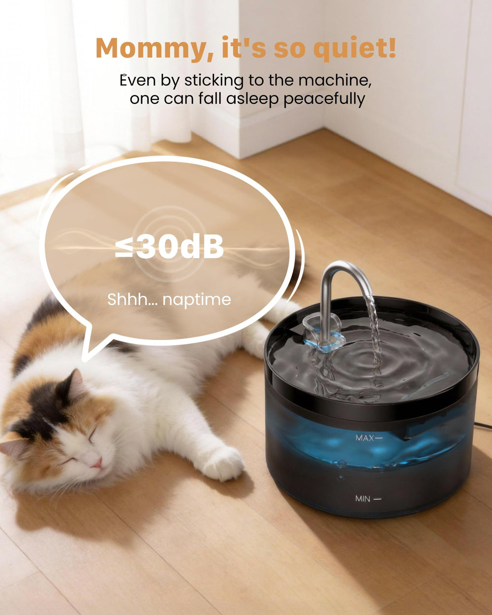 GIOTOHUN 2L Cat Water Fountain | Super Silent, LED, Multi-Stage Filter - feature view 9