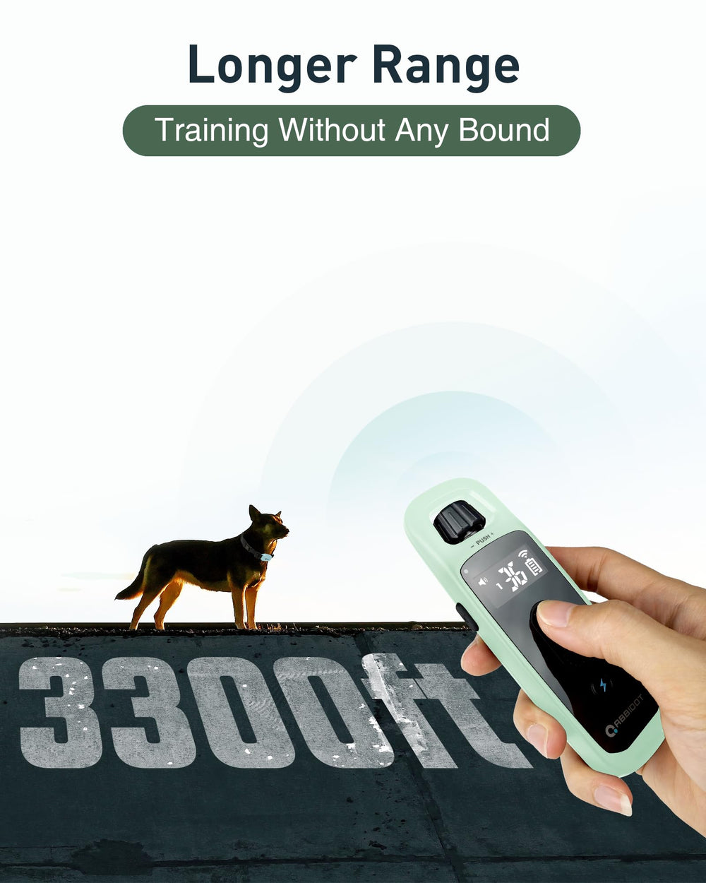 ABBIDOT 3300 ft Dog Training Collar | 5 Modes, 88 Levels, IPX7 - feature view 16