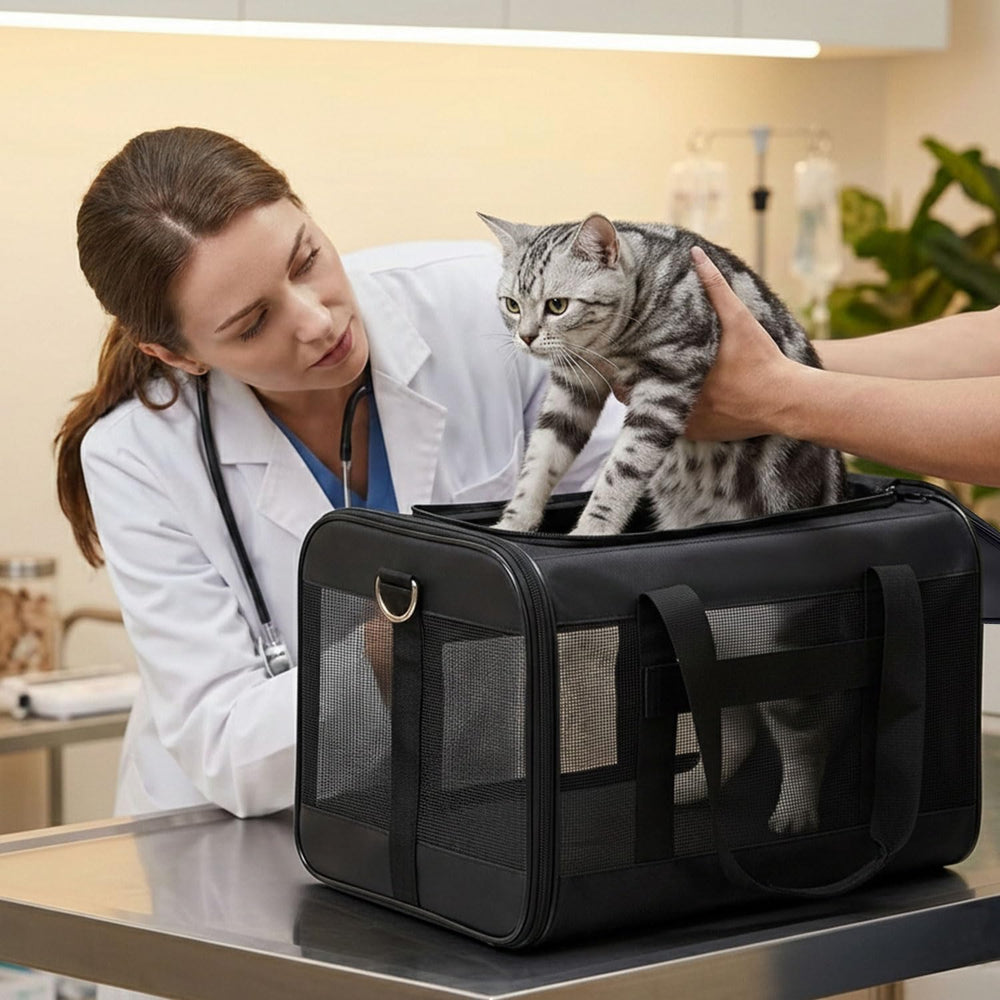 Conlun Airline-Approved Cat Carrier | Soft-Sided with Safety Leash, 15 lb - view 79