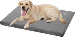 EMPSIGN Reversible Cool & Warm Dog Crate Pad | Waterproof, Washable Cover - 104L x 71W x 8H cm