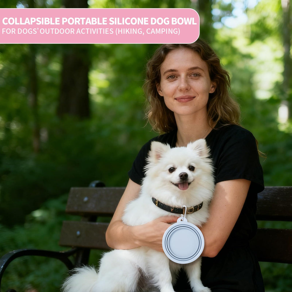 SLSON Collapsible Dog Bowls 2-Pack | Macaron Silicone Travel Pet Bowls - feature view 25