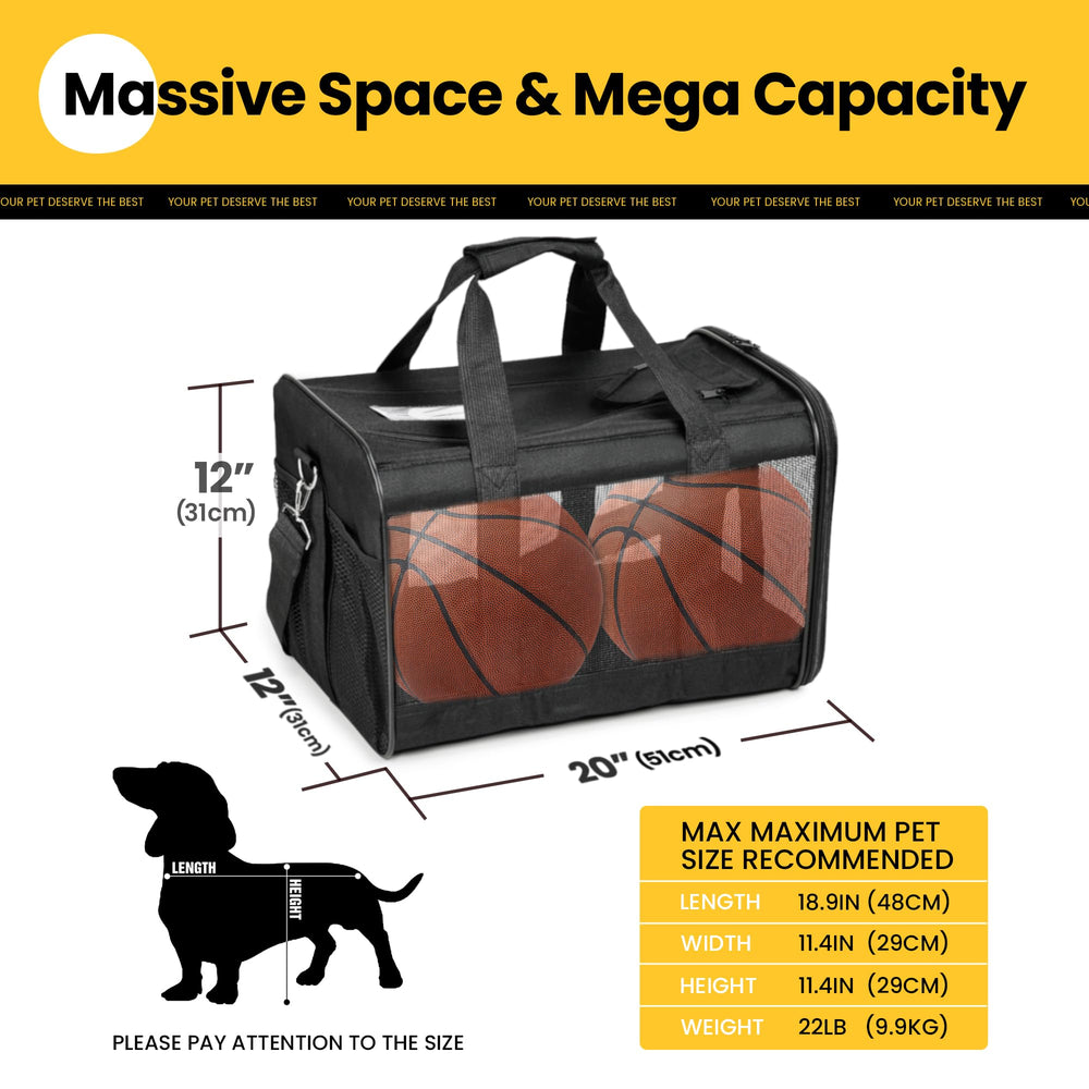 Conlun Airline-Approved Cat Carrier | Soft-Sided with Safety Leash, 15 lb - view 71