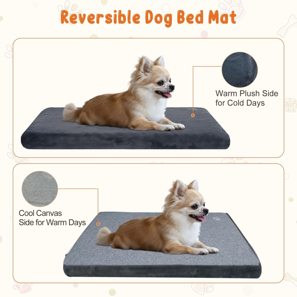 EMPSIGN Reversible Cool & Warm Dog Crate Pad | Waterproof, Washable Cover - feature view 27