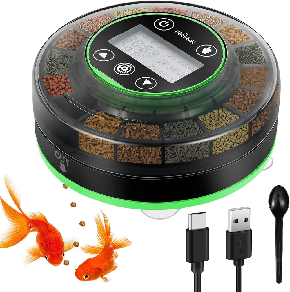 Petbank Automatic Fish Feeder for Aquarium | USB-Rechargeable Timer