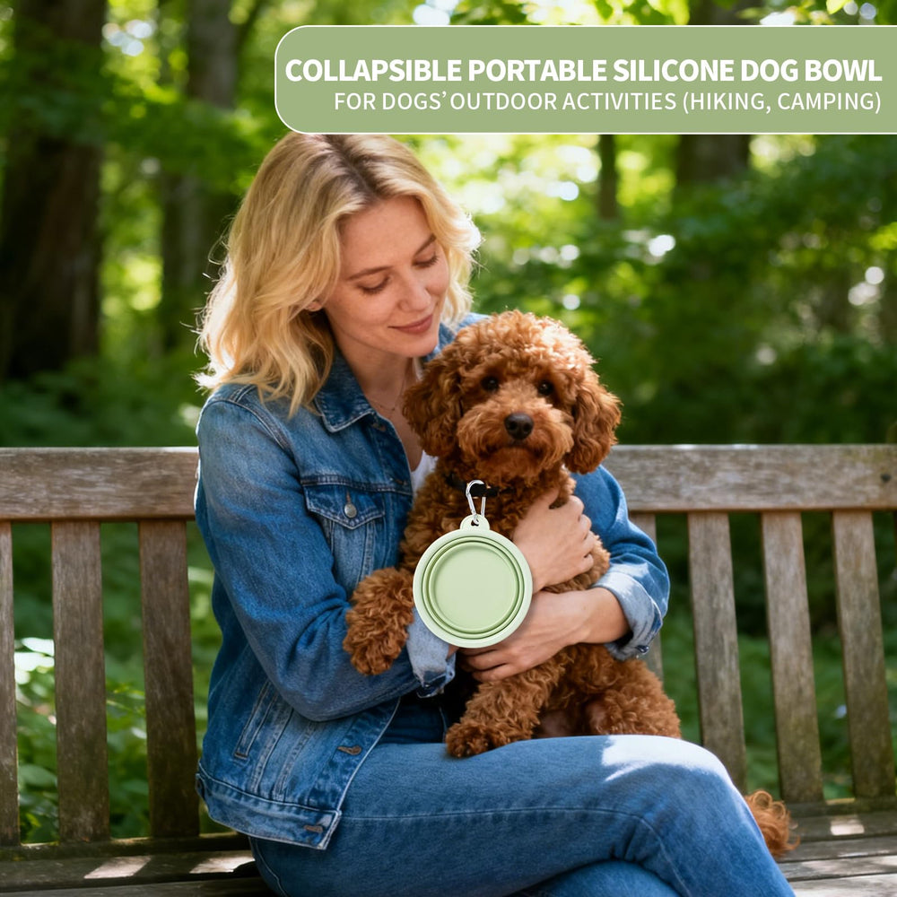 SLSON Collapsible Dog Bowls 2-Pack | Macaron Silicone Travel Pet Bowls - feature view 39