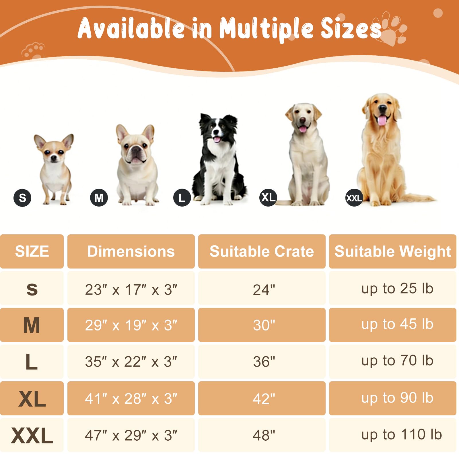 EMPSIGN Reversible Cool & Warm Dog Crate Pad | Waterproof, Washable Cover - feature view 16