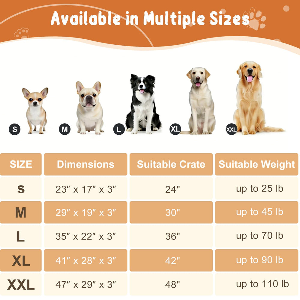 EMPSIGN Reversible Cool & Warm Dog Crate Pad | Waterproof, Washable Cover - feature view 38