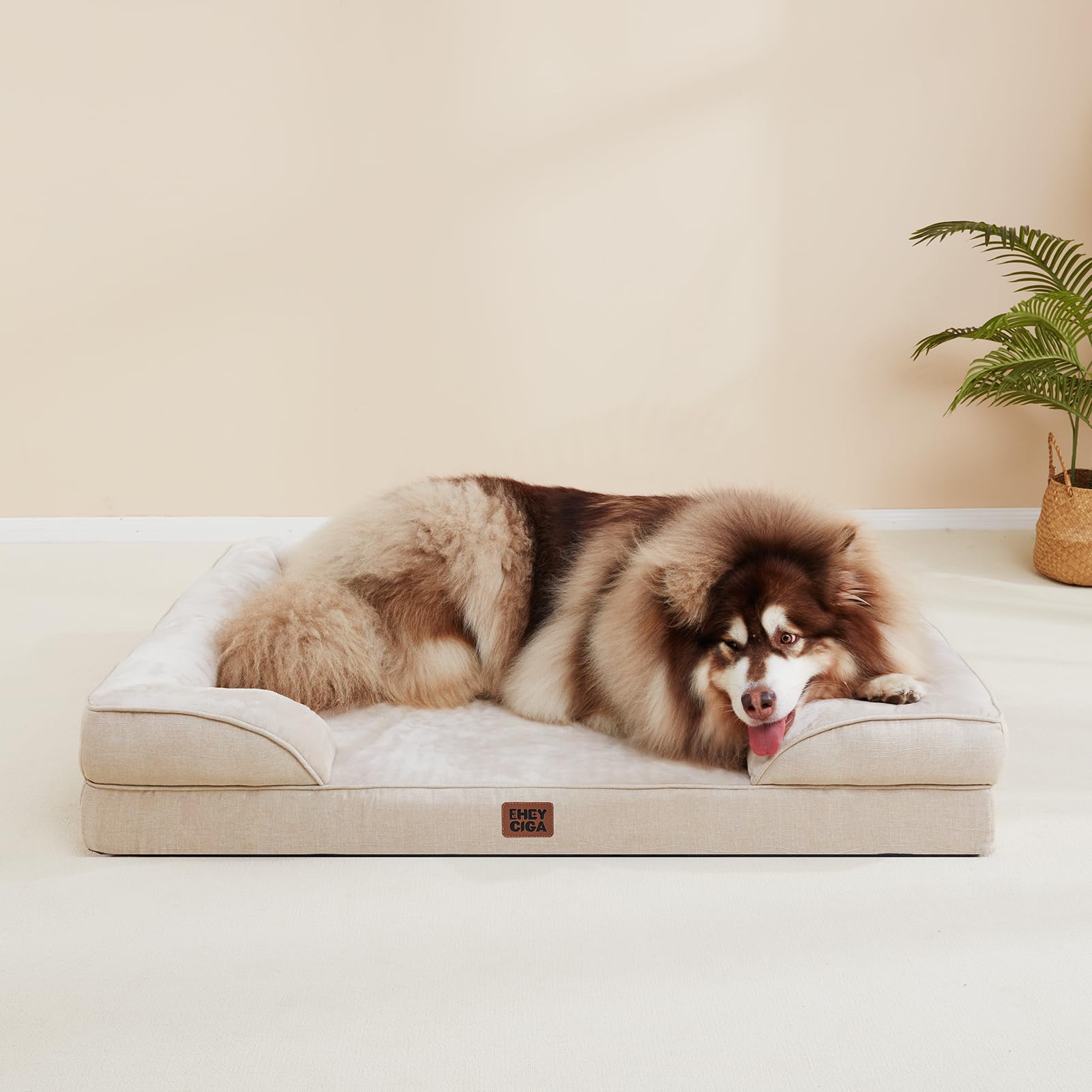EHEYCIGA Memory Foam XL Orthopedic Dog Bed | Bolster Sides, Waterproof - view 94