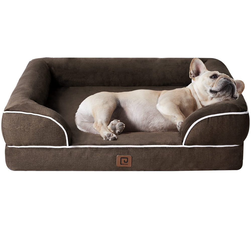 EHEYCIGA Memory Foam XL Orthopedic Dog Bed | Bolster Sides, Waterproof
