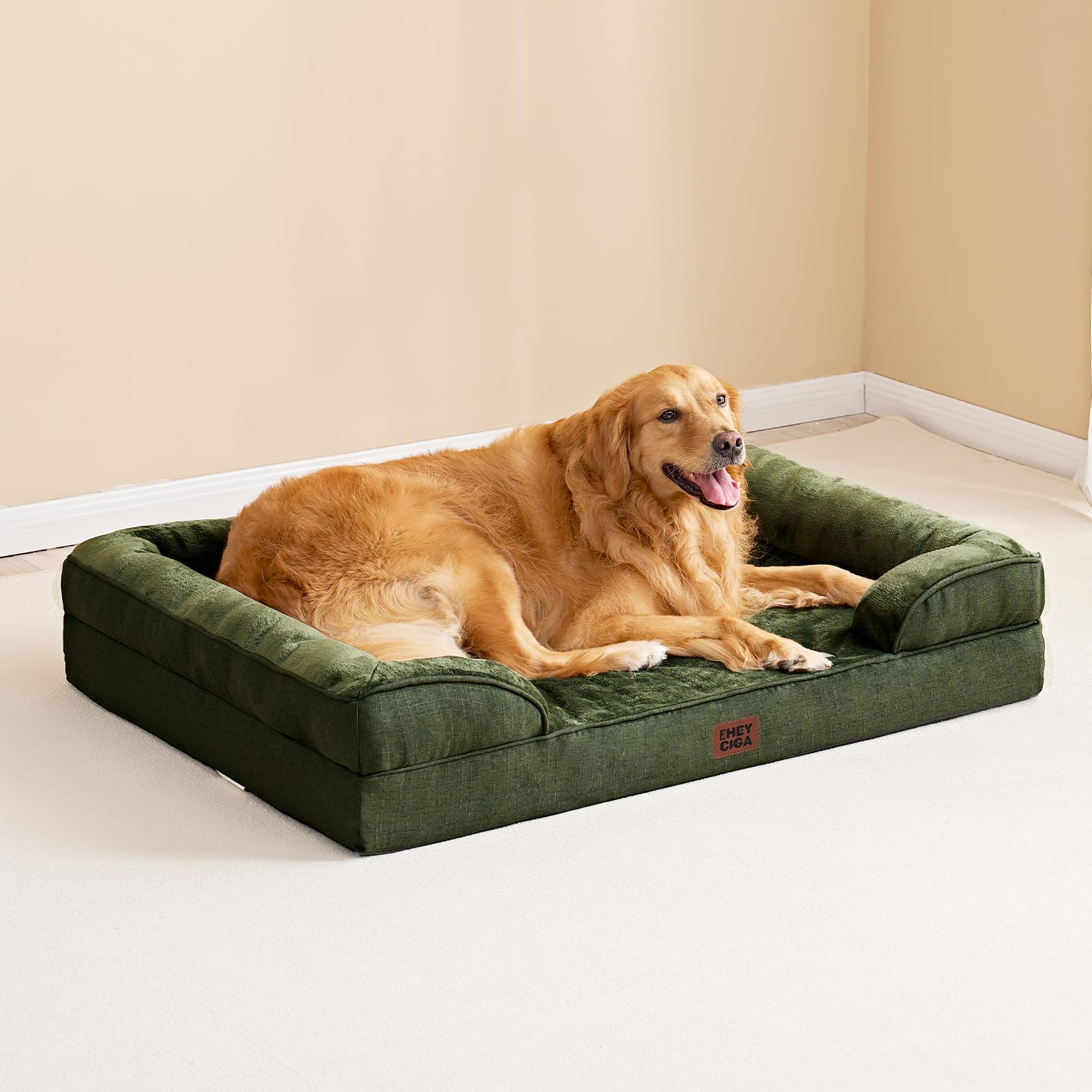 EHEYCIGA Memory Foam XL Orthopedic Dog Bed | Bolster Sides, Waterproof - feature view 46