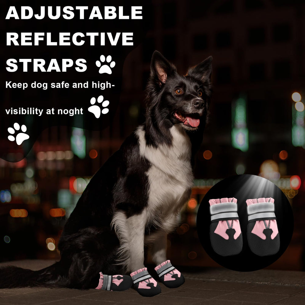 Waterproof Dog Boots 4-Pack | Reflective Paw Protectors, Non-Slip Sole - view 65