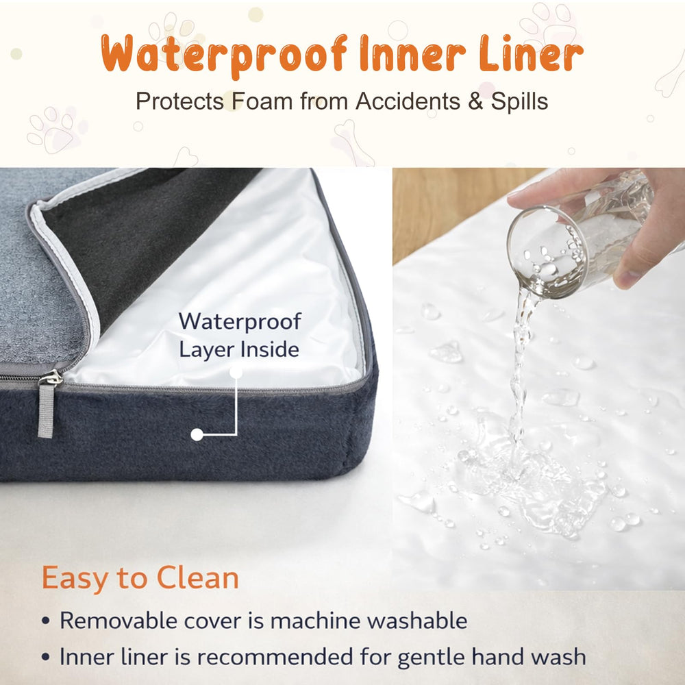 EMPSIGN Reversible Cool & Warm Dog Crate Pad | Waterproof, Washable Cover - feature view 37