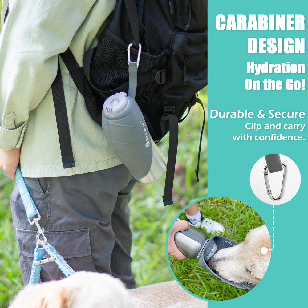 LumoLeaf 800 ml Stainless Steel Dog Water Bottle | Travel Pet Water Dispenser - feature view 19