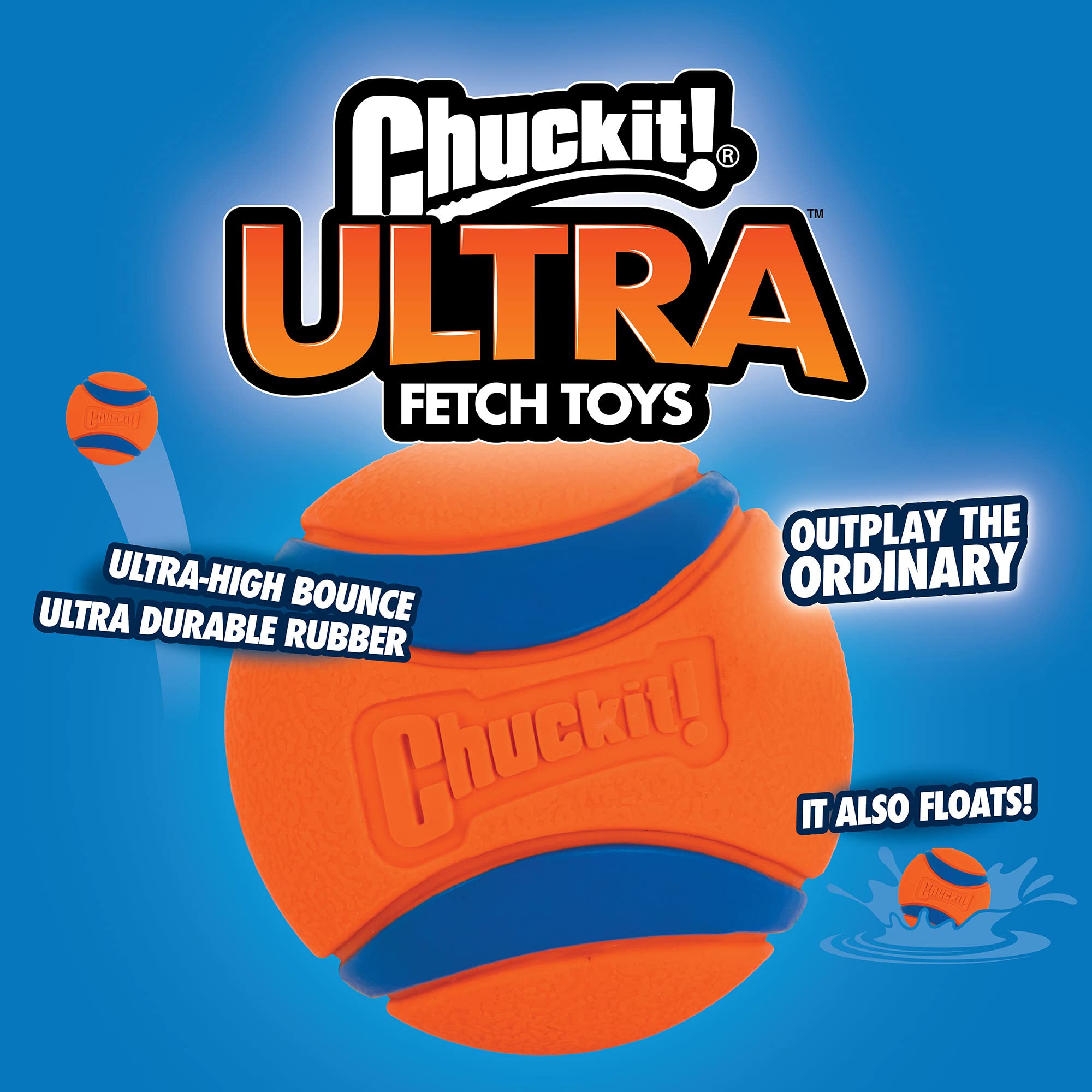 Chuckit! Ultra Ball Medium (2.5 in) 2-Pack | High-Bounce Rubber Fetch Toy - feature view 9