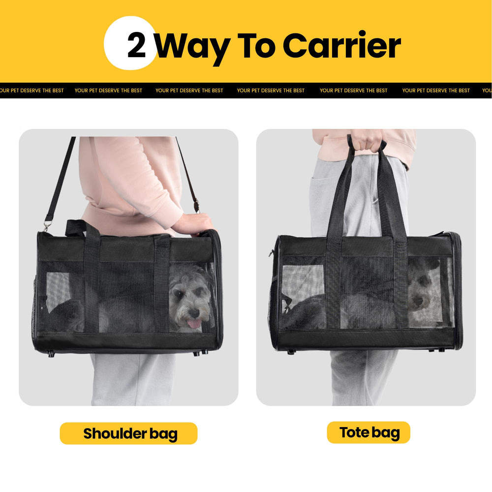 Conlun Airline-Approved Cat Carrier | Soft-Sided with Safety Leash, 15 lb - view 75