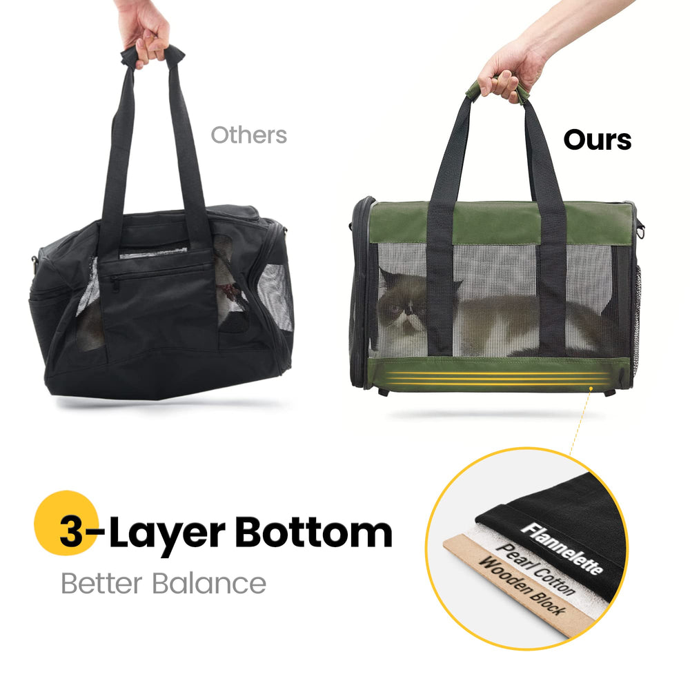 Conlun Airline-Approved Cat Carrier | Soft-Sided with Safety Leash, 15 lb - feature view 44