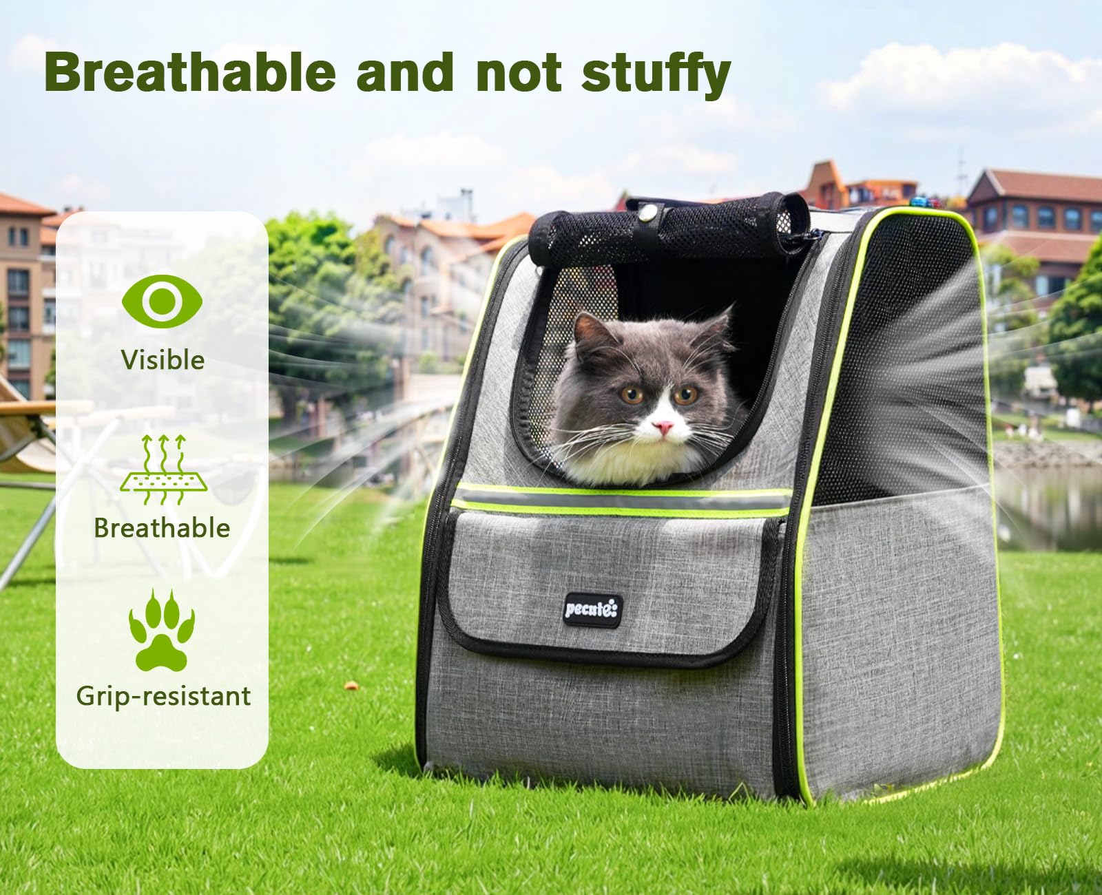 Pecute Cat Backpack Carrier | Ventilated Pet Backpack for Cats & Small Dogs - feature view 33