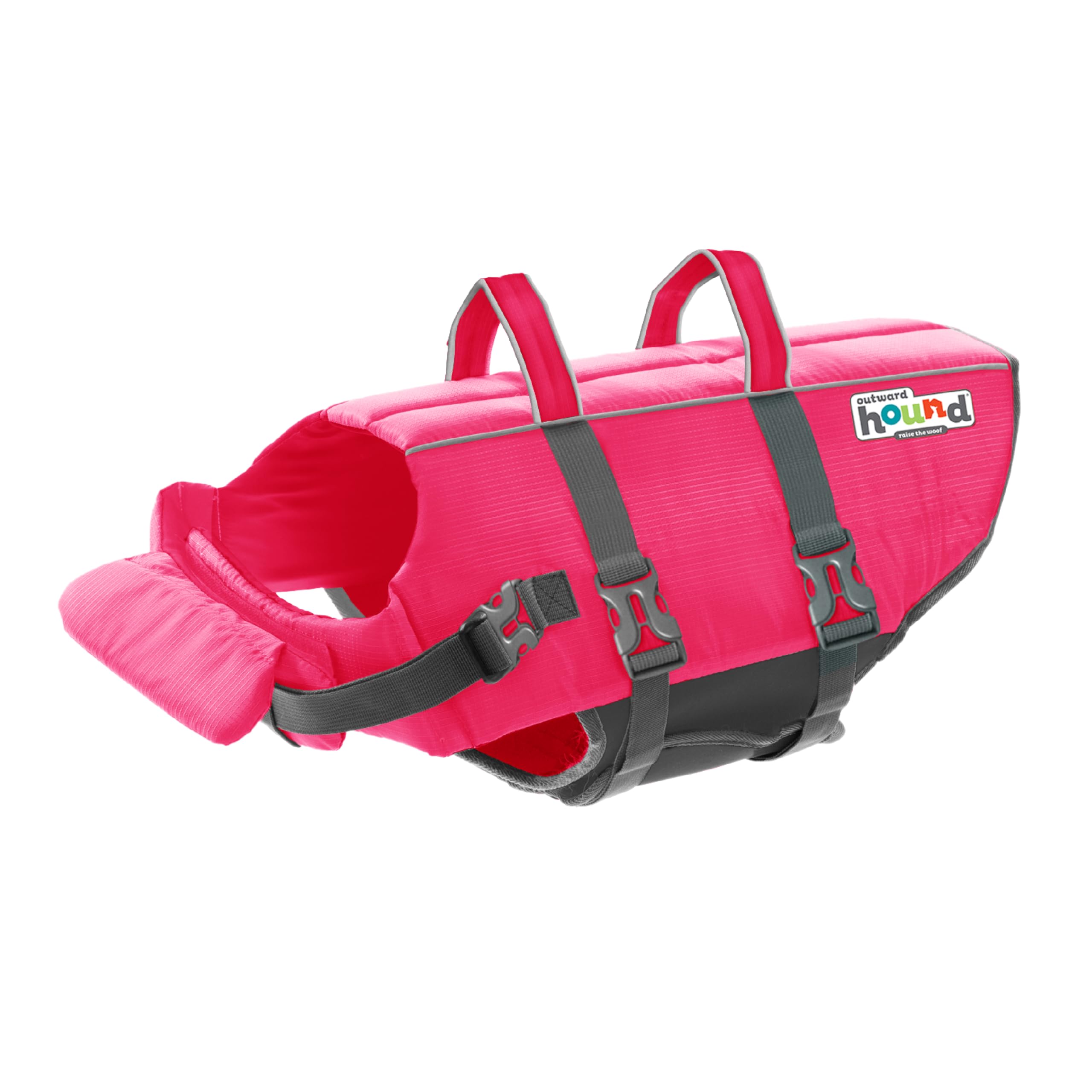 Outward Hound Granby Splash Orange Dog Life Jacket (Large) | Ripstop Vest - X-Large (Chest Girth: 33"-44") / Pink