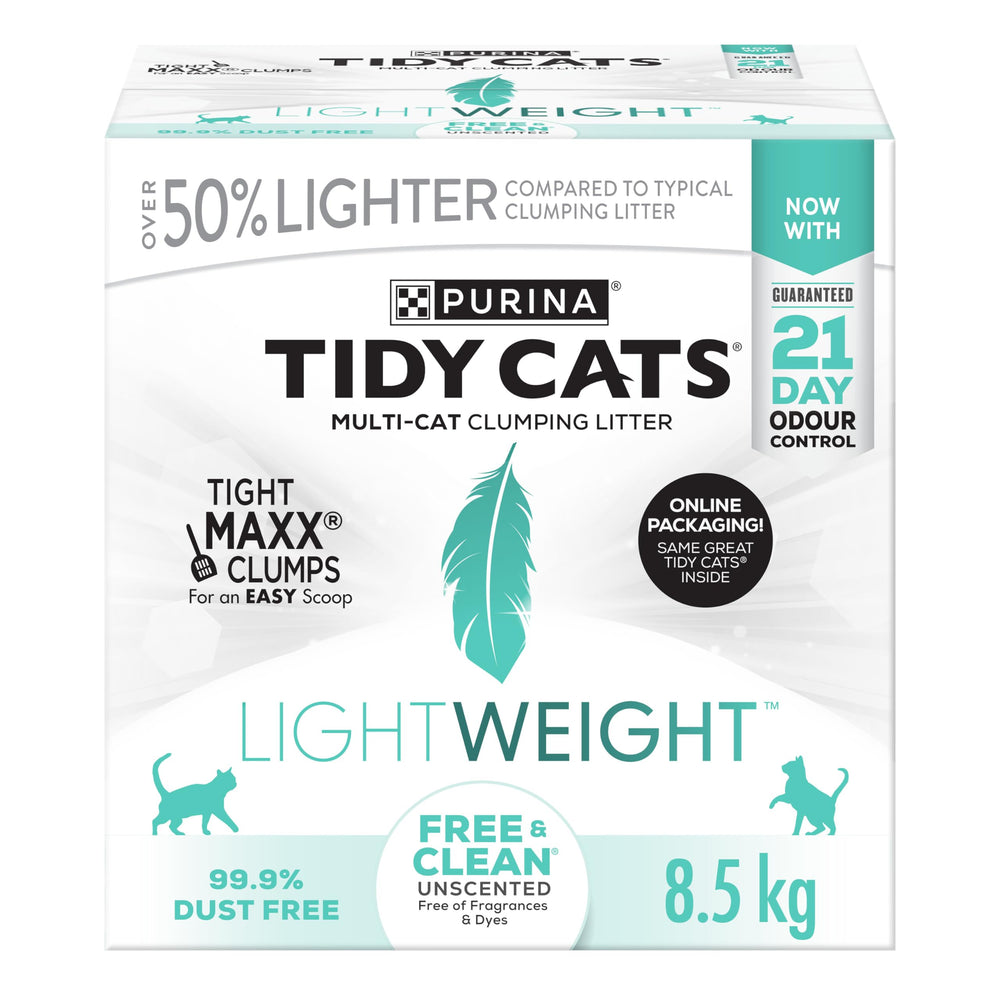 Tidy Cats Free & Clean Lightweight Unscented Multi-Cat Litter clumping clay litter box - detail view