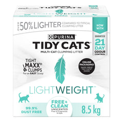 Tidy Cats Free & Clean Lightweight Unscented Multi-Cat Litter clumping clay litter box - detail view