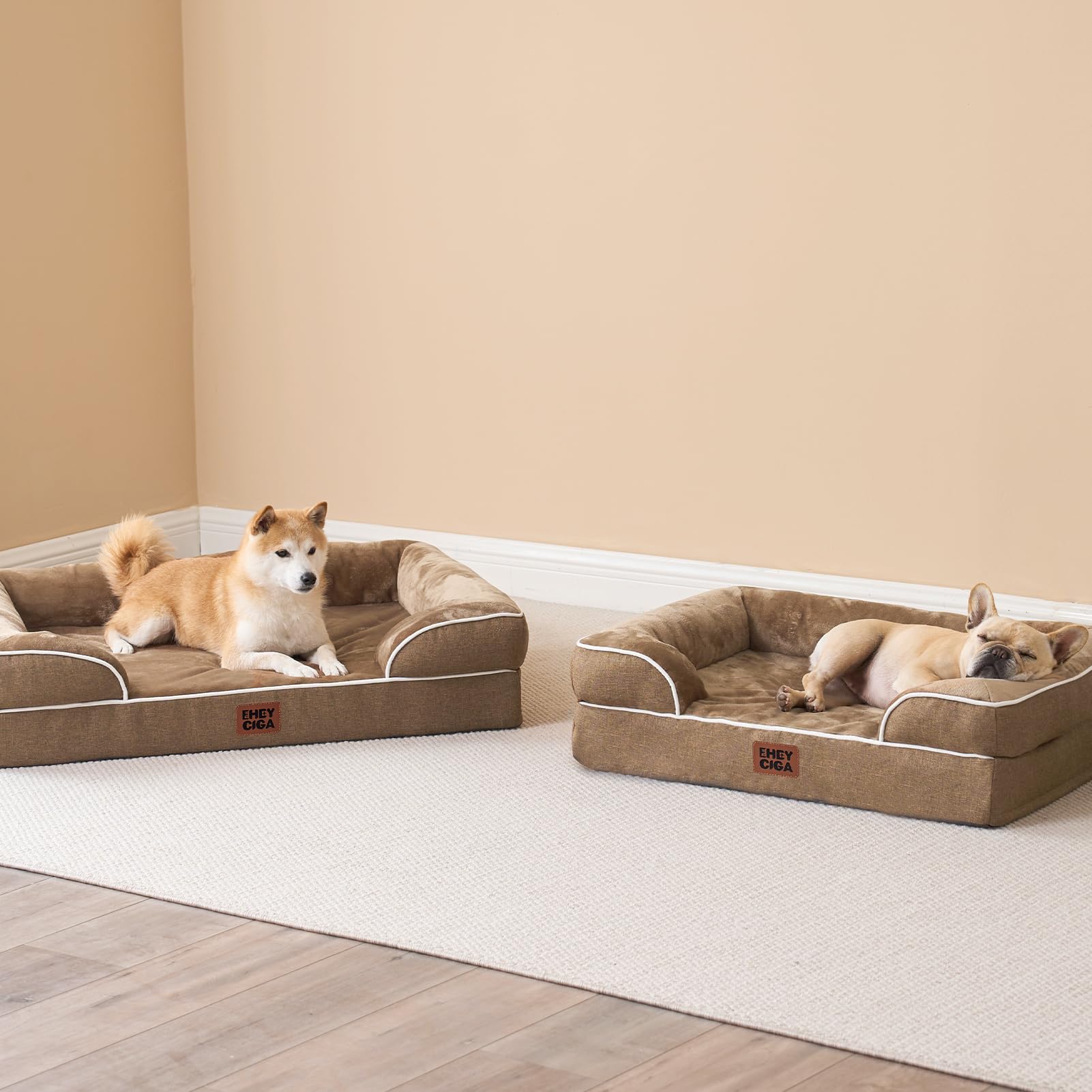 EHEYCIGA Memory Foam XL Orthopedic Dog Bed | Bolster Sides, Waterproof - view 69