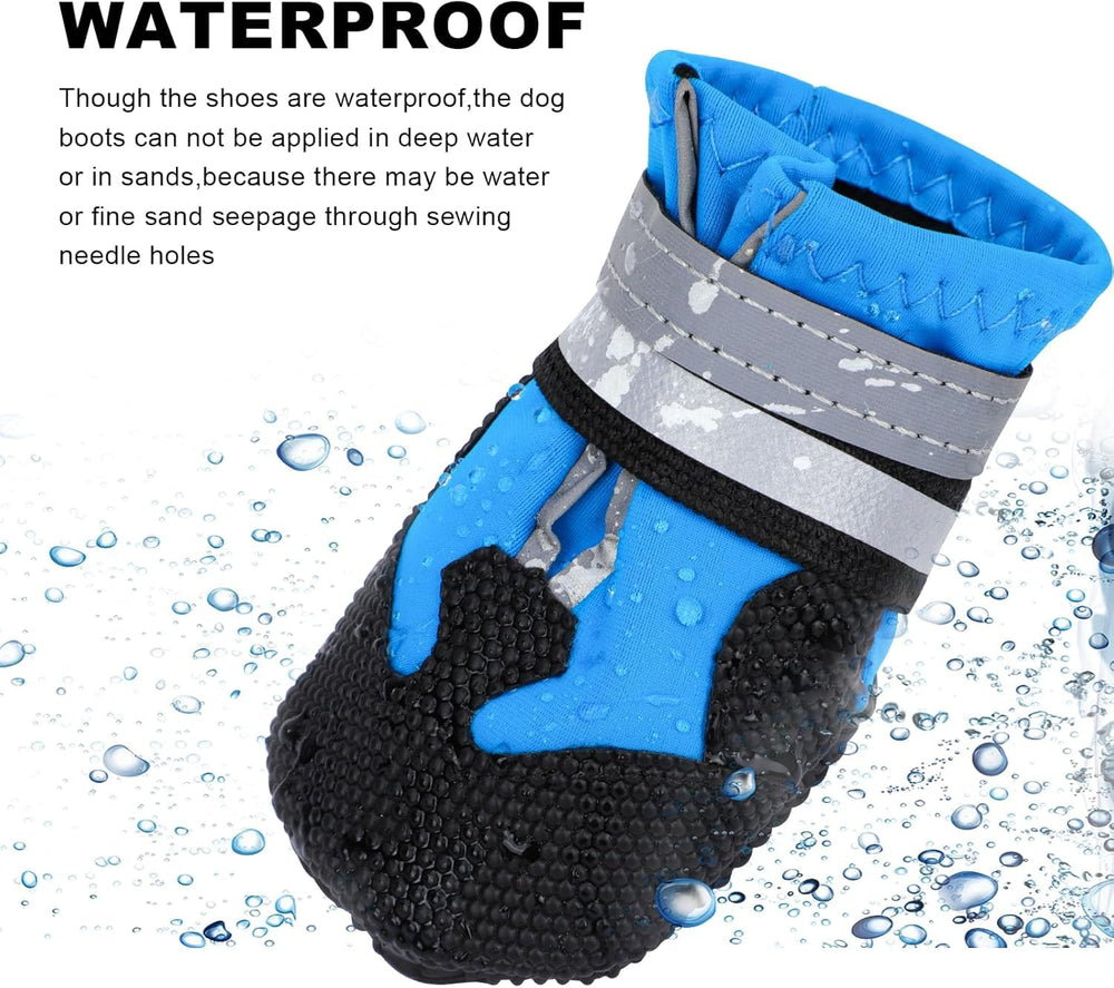 Waterproof Dog Boots 4-Pack | Reflective Paw Protectors, Non-Slip Sole - view 88