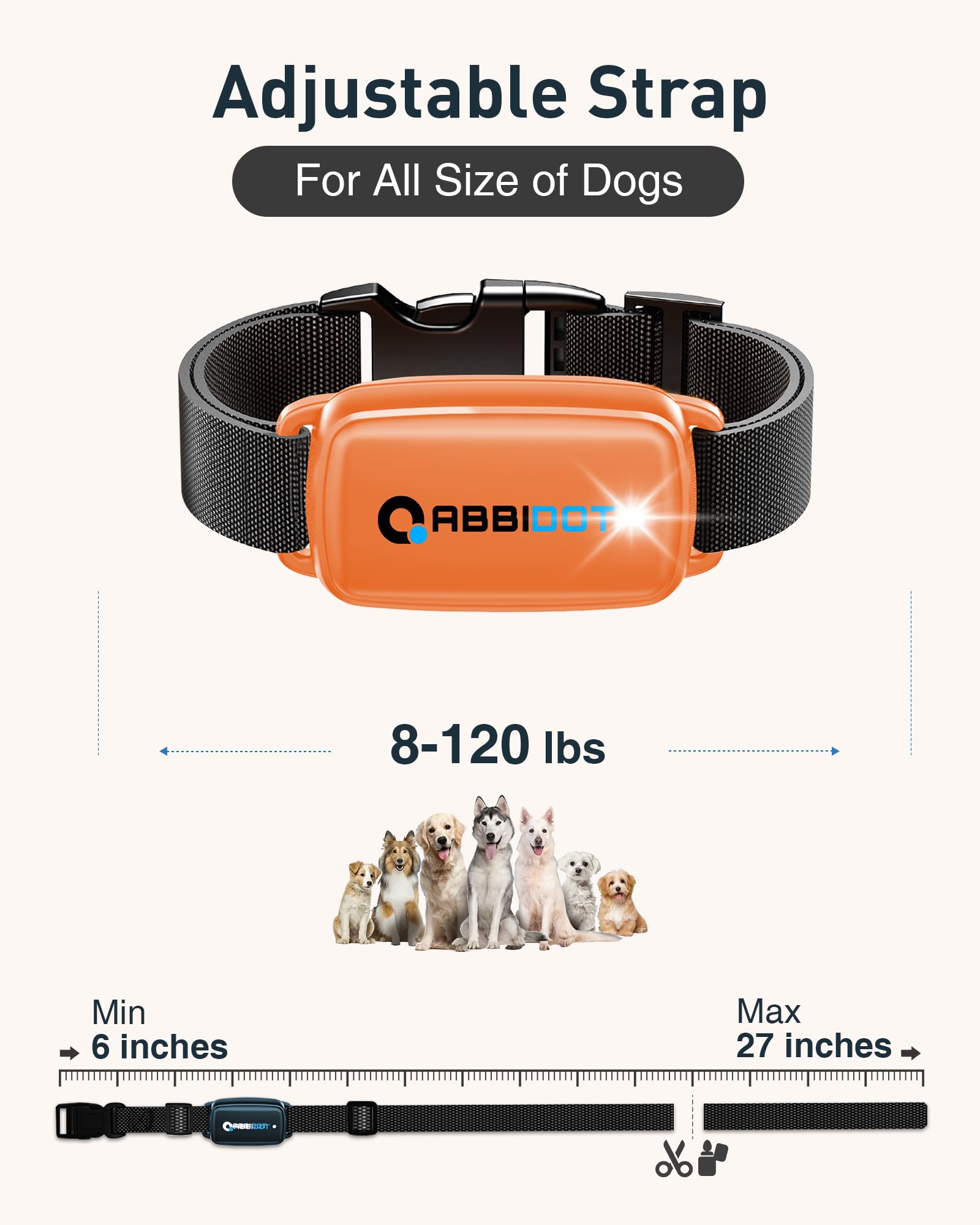 ABBIDOT 3300 ft Dog Training Collar | 5 Modes, 88 Levels, IPX7 - feature view 23