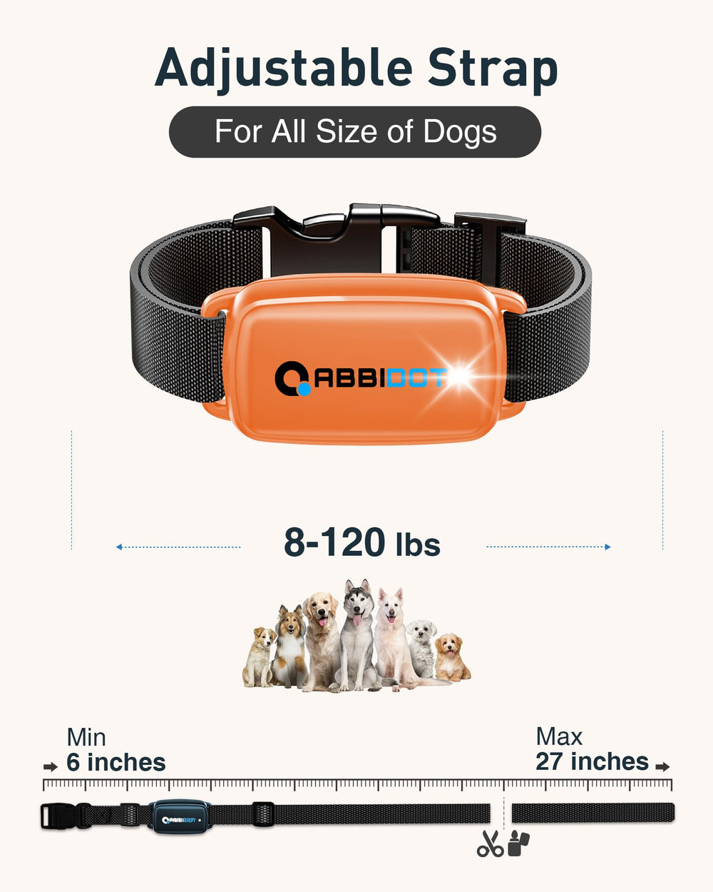 ABBIDOT 3300 ft Dog Training Collar | 5 Modes, 88 Levels, IPX7 - feature view 23