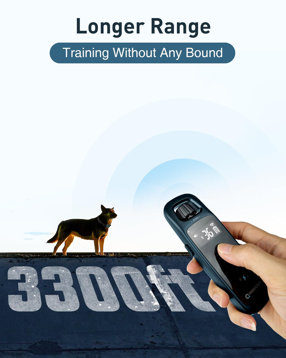 ABBIDOT 3300 ft Dog Training Collar | 5 Modes, 88 Levels, IPX7 - feature view 10