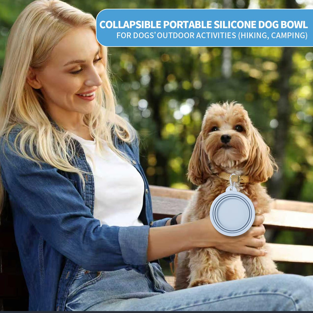 SLSON Collapsible Dog Bowls 2-Pack | Macaron Silicone Travel Pet Bowls - feature view 16